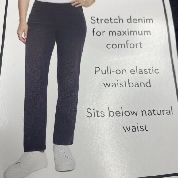 NINE WEST HEIDI PULL-ON STRAIGHT‎ STRETCH Denim  PANTS NEW WITH TAG - Picture 2 of 9